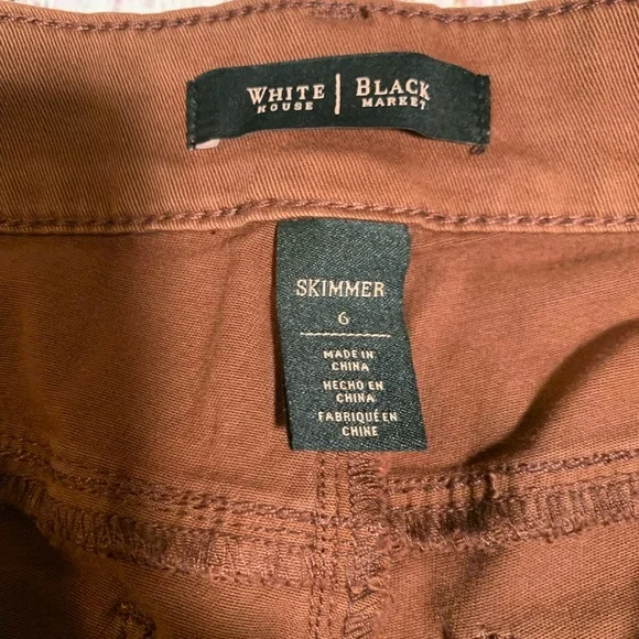 White House Black Market skimmer brown pants. Size 6. - Picture 4 of 9